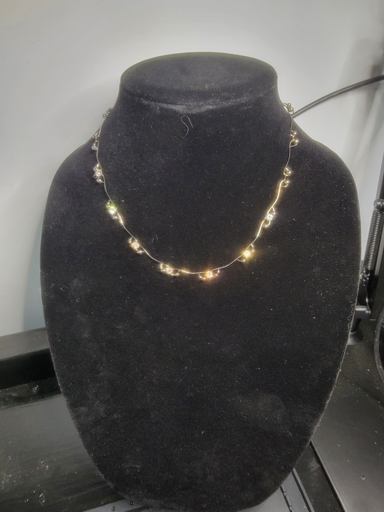 Jewelry - Delicate Gold Crystal Station Necklace - Women's Jewelry
